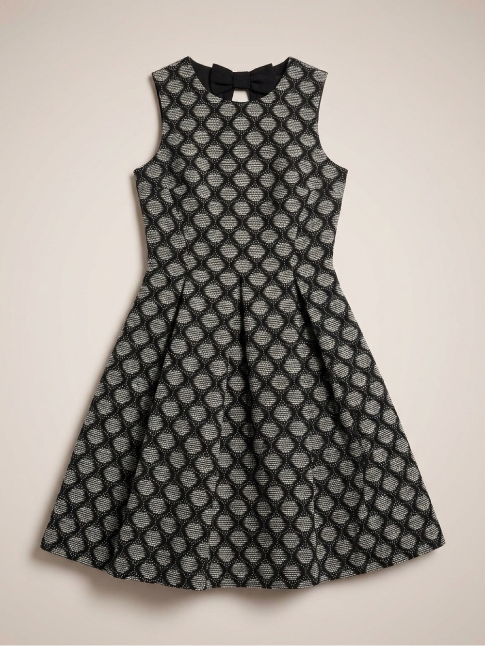 H&M Black and White Patterned A-Line Dress